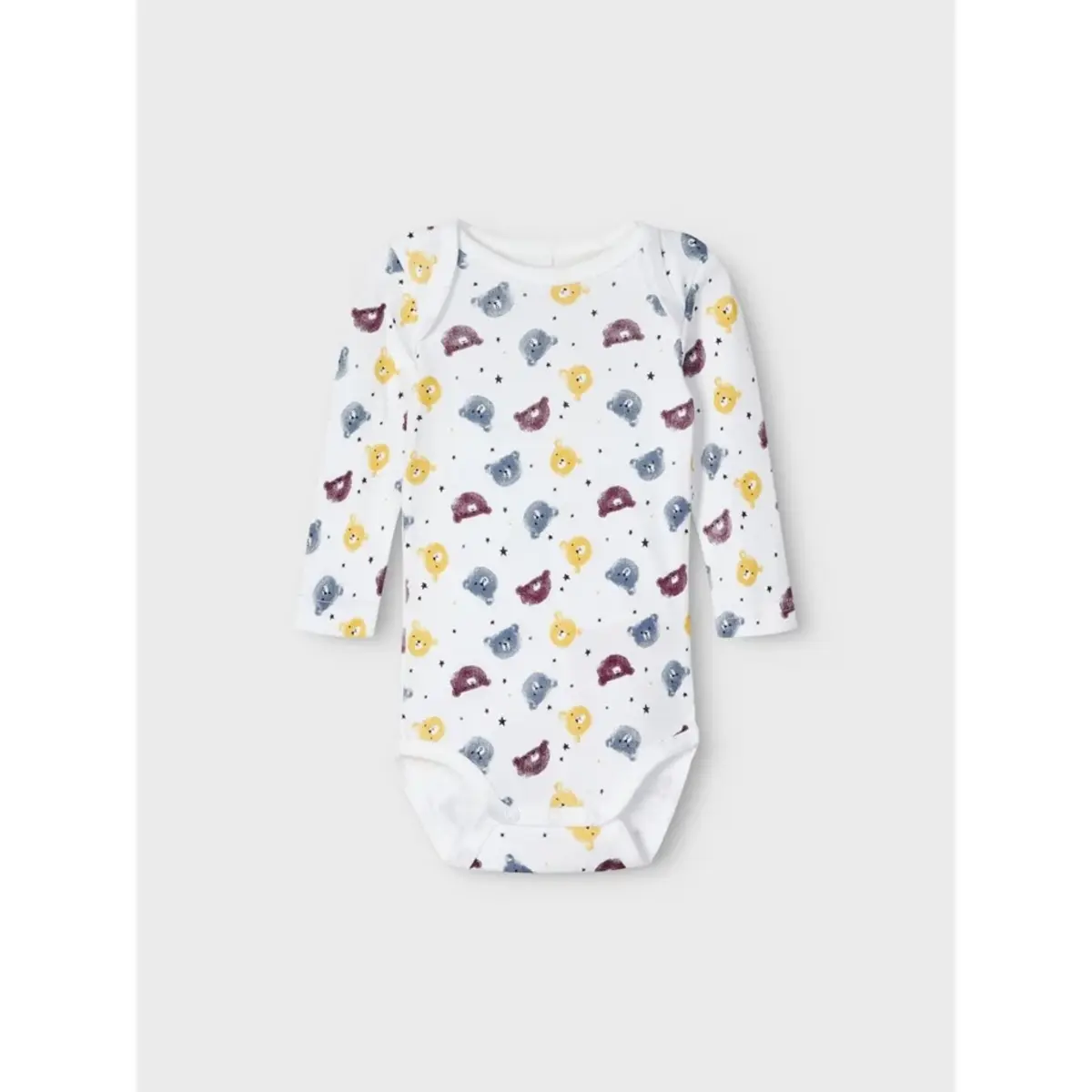 Name it 3-pack Rompertjes - Blue Bear - Biologisch katoen - lange mouw Name it 3-pack Rompertjes - Blue Bear - Biologisch katoen - lange mouw