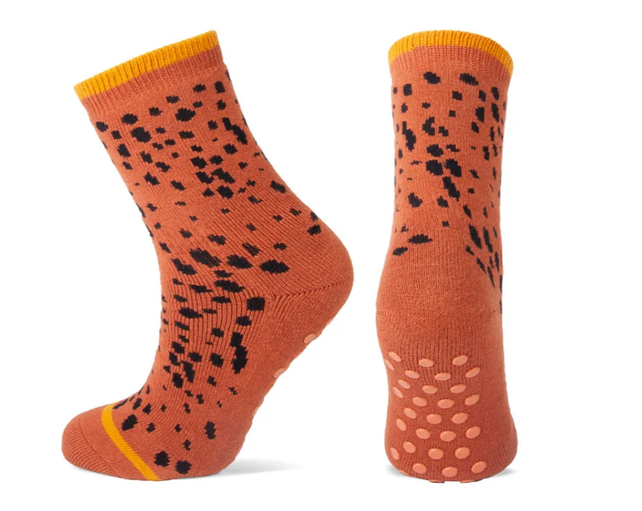 Basset Homepads Antislip sokken 1 paar Caramel - Grip sokken - Huissokken