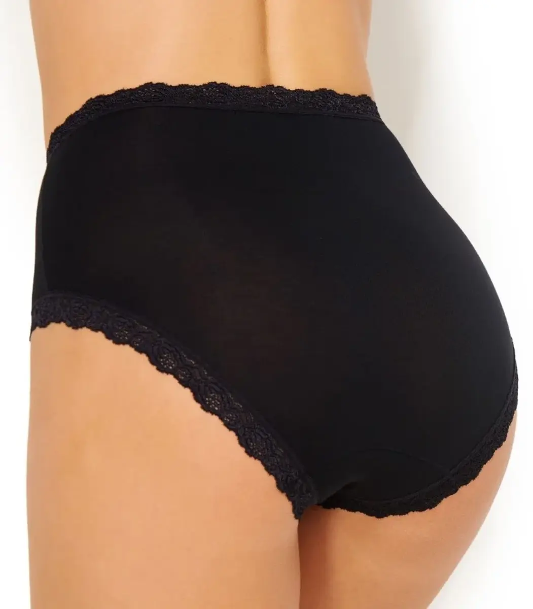 Nina von C 3-pack dames Taille slips - Kanten modal dames onderbroek - Katoenen kruisje Nina von C 3-pack dames Taille slips - Kanten modal dames onderbroek - Katoenen kruisje