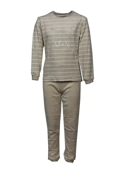 Cocodream velours meisjes pyjama - Cool Star - Creme