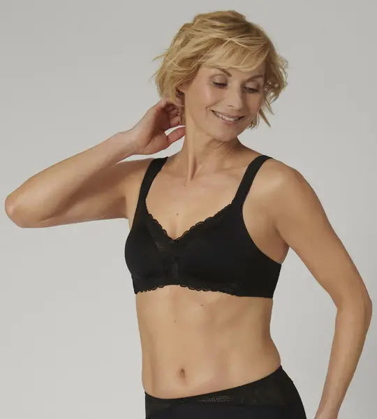 TRIUMPH BH zonder beugel - Modern Lace+ Cotton N - Kanten Katoenen niet voorgevormde bh - Brede zachte bandjes TRIUMPH BH zonder beugel - Modern Lace+ Cotton N - Kanten Katoenen niet voorgevormde bh - Brede zachte bandjes