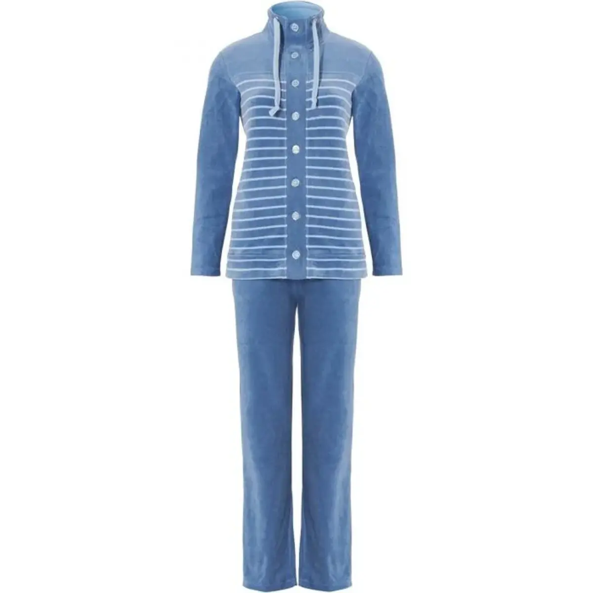 Pastunette velours huispak - Cadat Blue - Nos - Warm winter pyjama pak dames Pastunette velours huispak - Cadat Blue - Nos - Warm winter pyjama pak dames