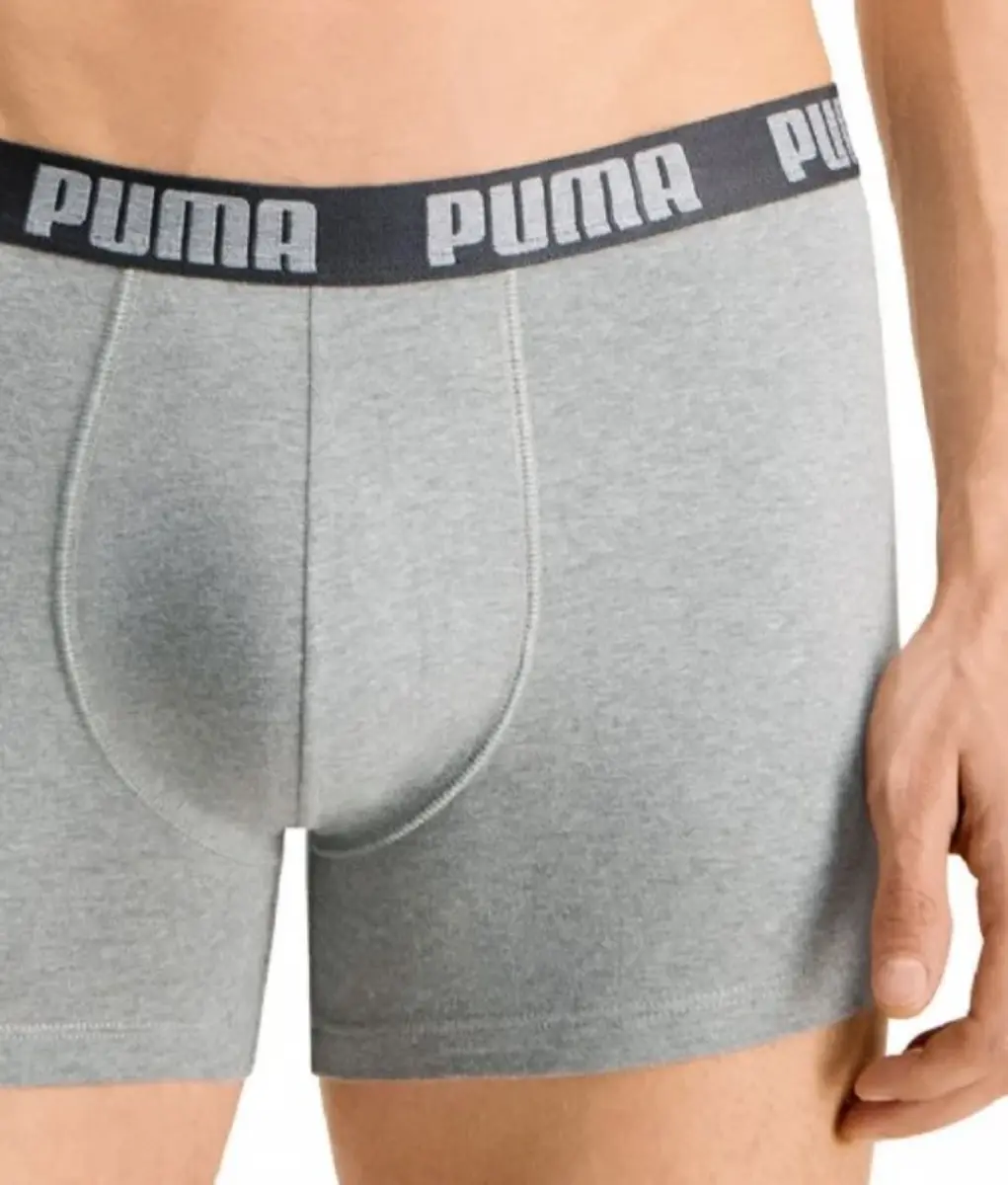 Puma 3-pak Heren Boxershort Everyday - Katoenen heren onderbroeken - Zwart - Grijs- Donkerblauw
