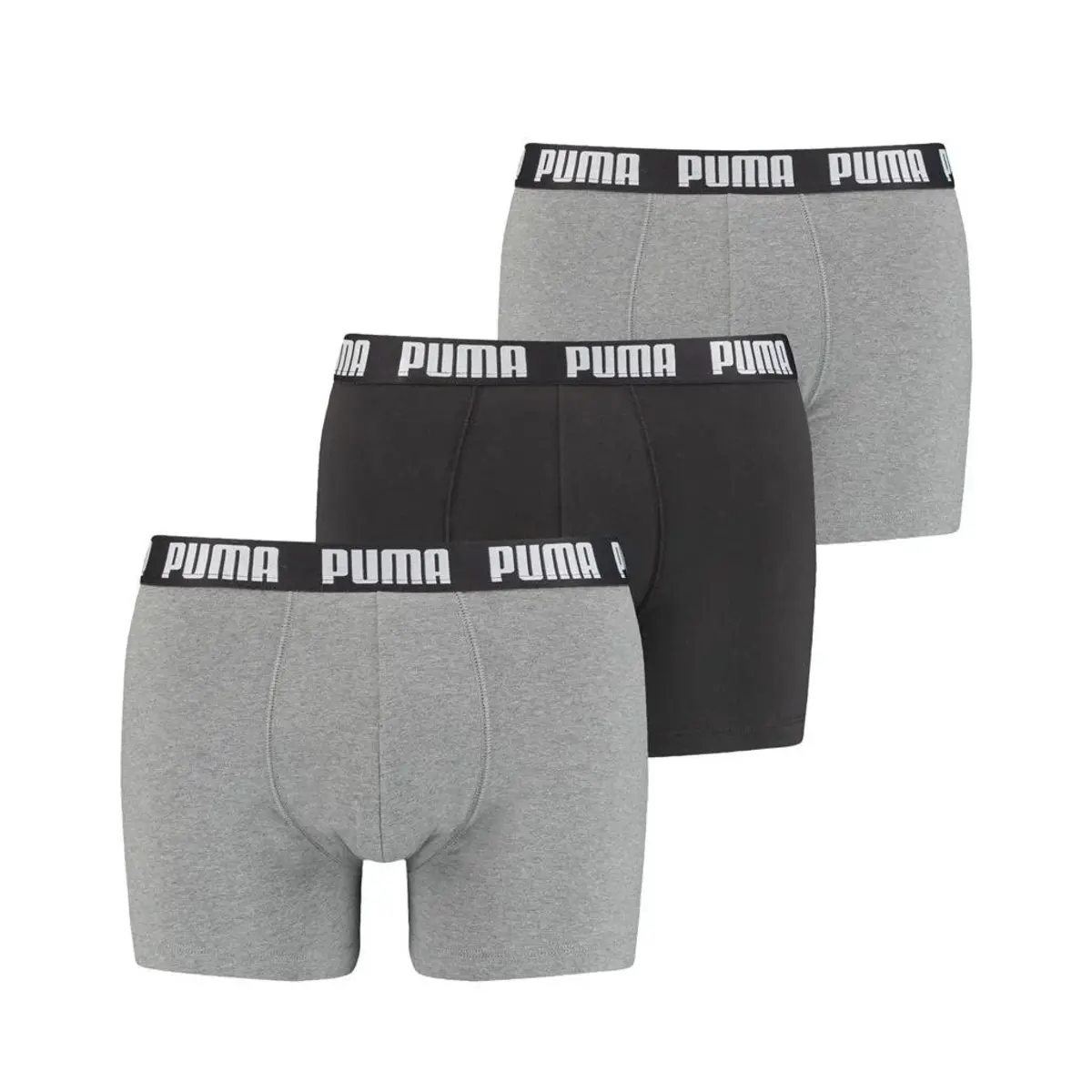 Puma 3-pak Heren Boxershort Everyday - Katoenen heren onderbroeken - Zwart - Grijs- Donkerblauw Puma 3-pak Heren Boxershort Everyday - Katoenen heren onderbroeken - Zwart - Grijs- Donkerblauw