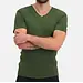 Bamboo Basics 2-pak heren T-shirts V-hals - Velo - Bamboe heren ondershirts korte mouwen - Donkerblauw - Groen - Wit - Zwart - Donkergroen