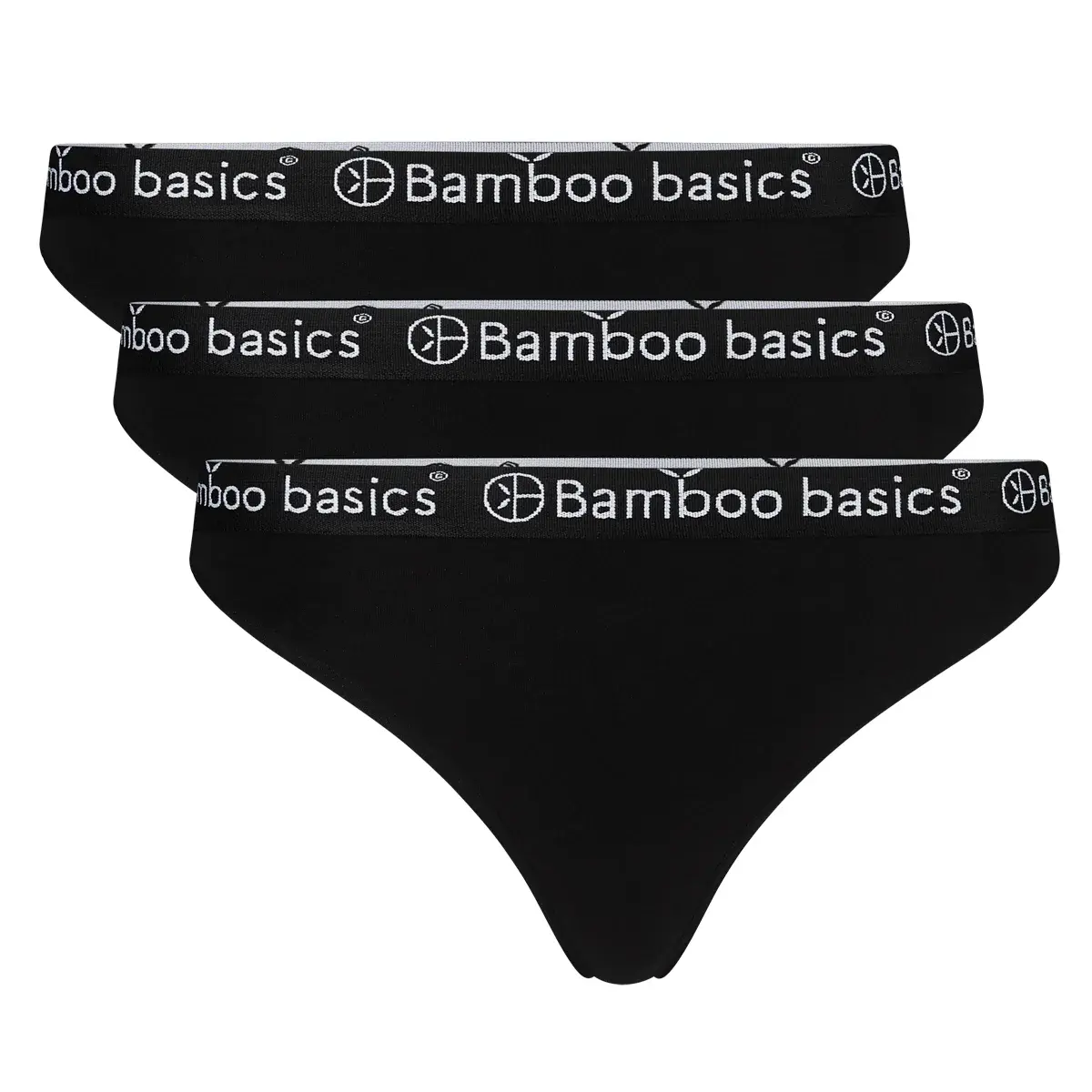 Bamboo Basics 3-pak strings - Emma - Bamboe dames strings - Elastische band - Comfort string
