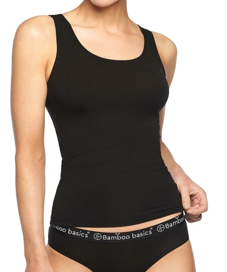 Bamboo Basics 2-pak hemden dames - brede band - Anna - Bamboe onderhemd ronde hals - huidvriendelijk