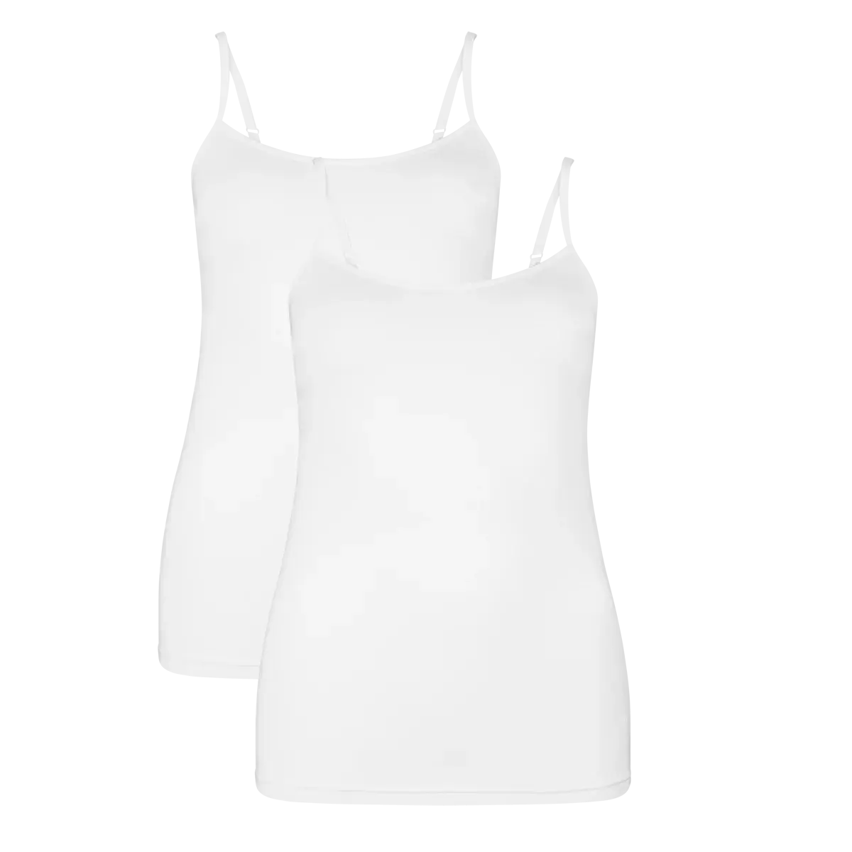 Bamboo Basics 2-pak spaghetti dames hemden - Vera - Bamboe dames onderhemd met smalle hemdjes Bamboo Basics 2-pak spaghetti dames hemden - Vera - Bamboe dames onderhemd met smalle hemdjes