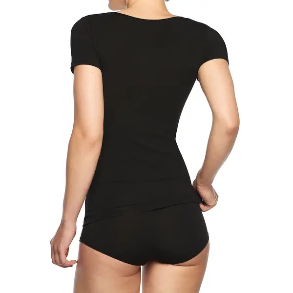 Bamboo Basics 2-pak bamboe ondershirts dames - Korte mouw - Kate - T-shirt bamboe ronde hals