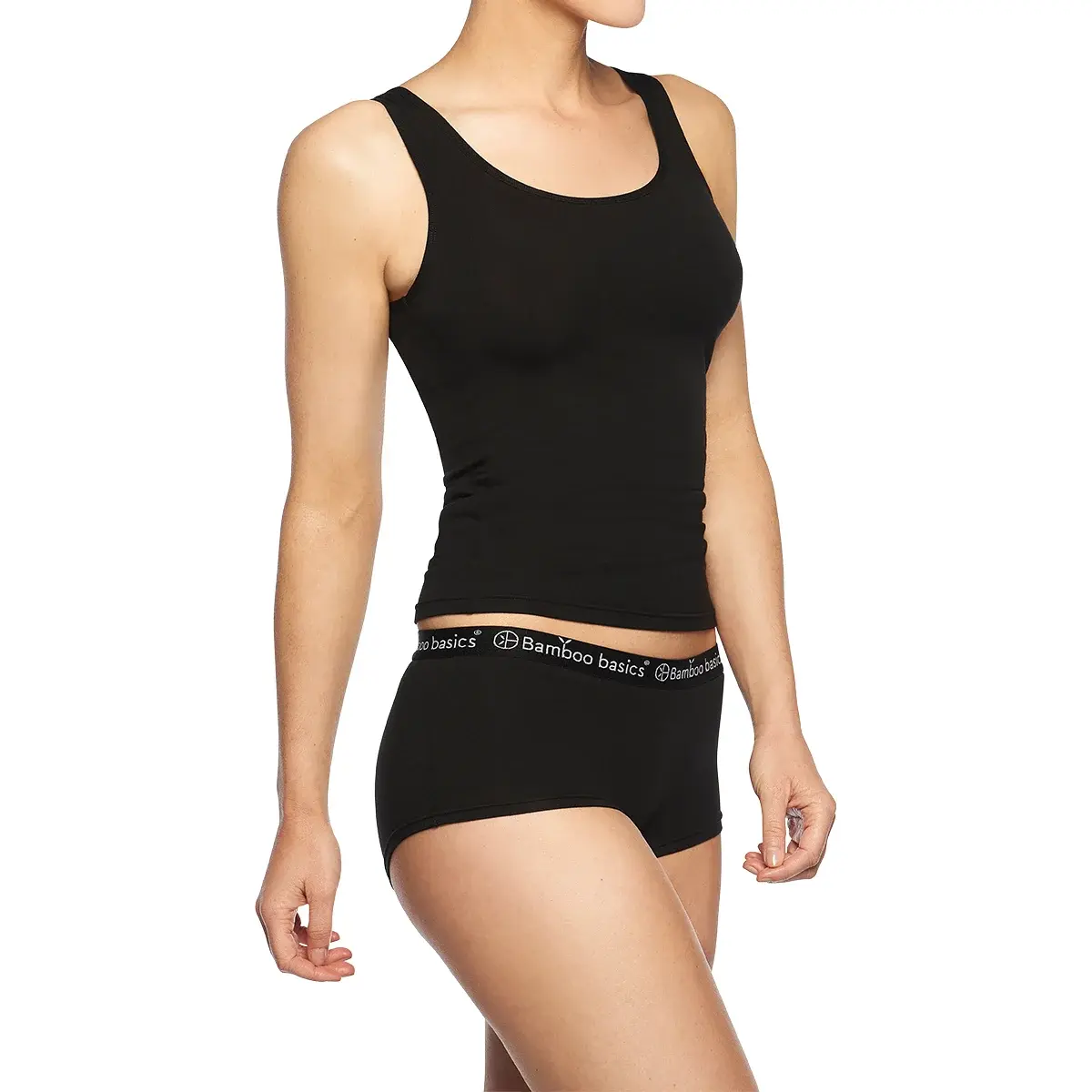 Bamboo Basics 2-pak Hipsters dames - Iris - Bamboe dames short zwart - Hipster ondergoed dames - Elastische band