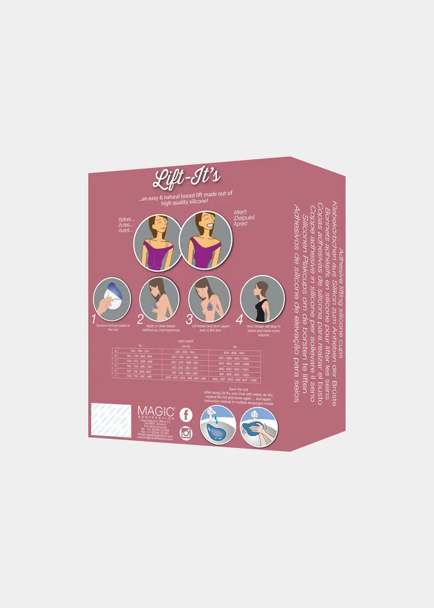 Magic Lift it's push up Plak BH - Siliconen cups - Boob tape - Tepel covers Magic Lift it's push up Plak BH - Siliconen cups - Boob tape - Tepel covers
