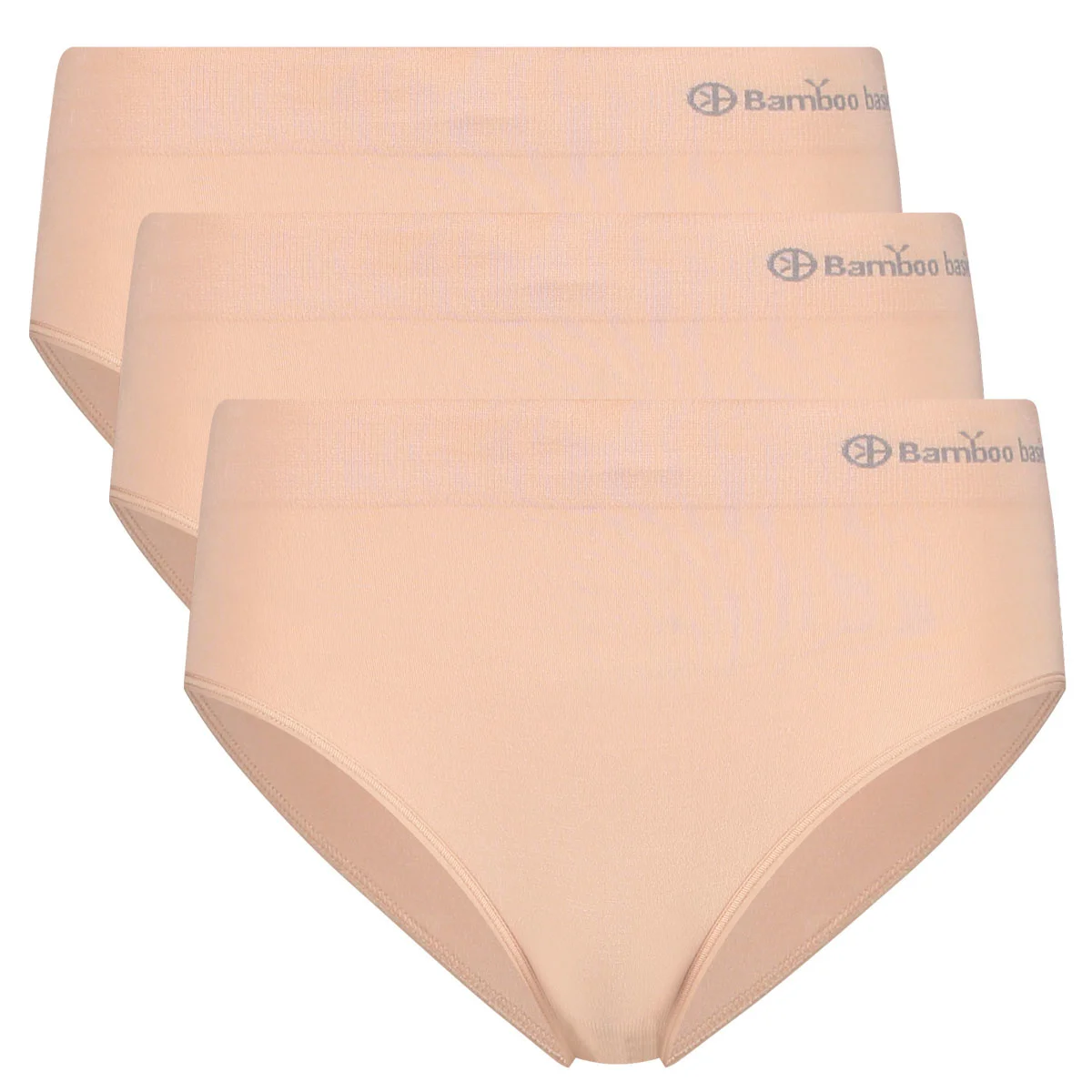 Bamboo Basics 3-pak naadloze dames slips - Belle - Taille bamboe dames onderbroek - Lekker zitten ondergoed dames