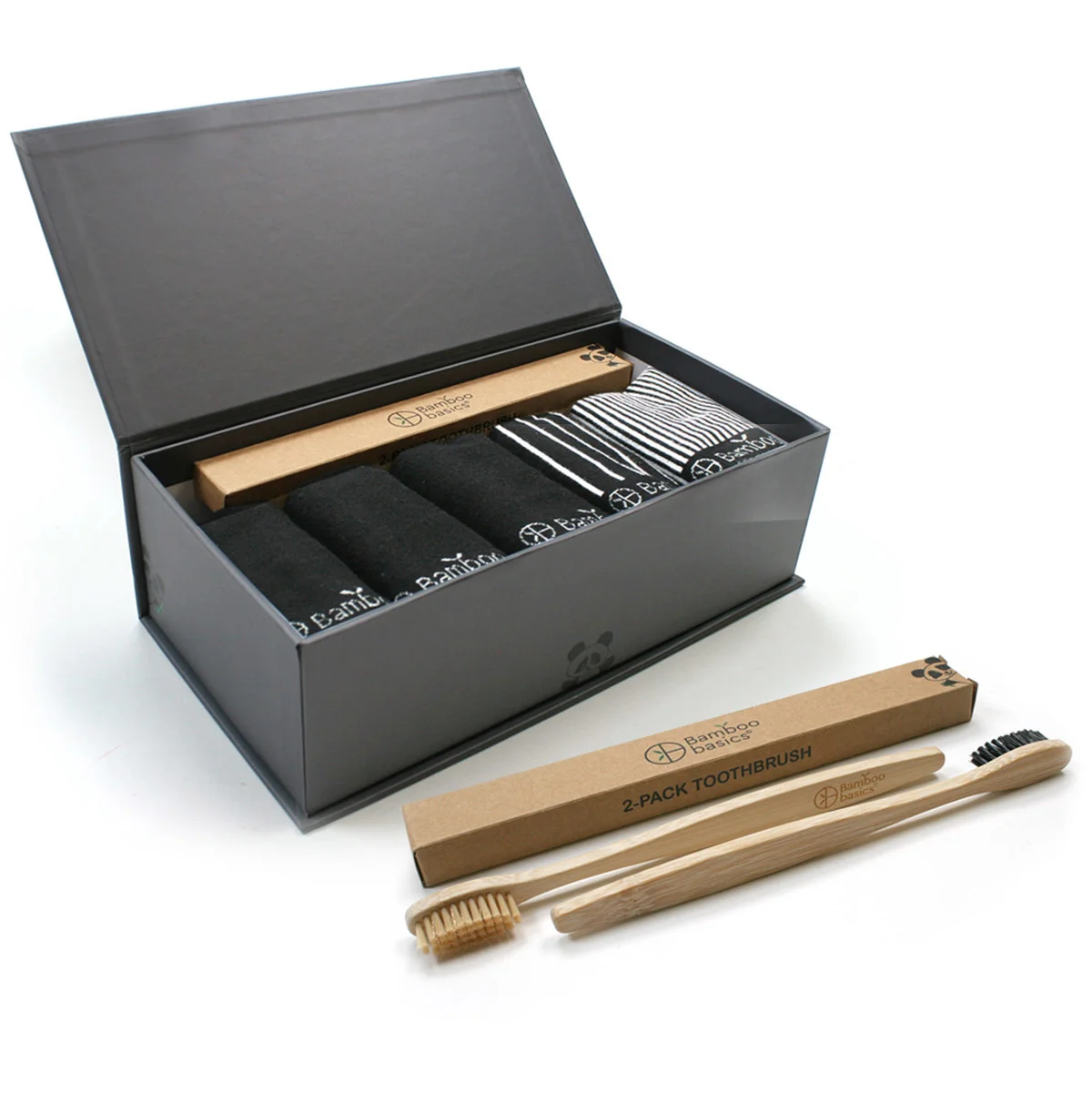 Bamboo Basics 5-paar heren sokken BEAU 002  - Giftpack