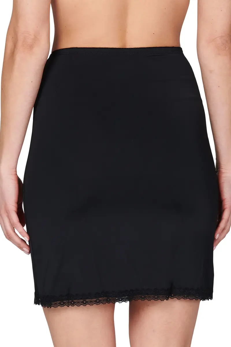 Gaubert Onderrok 49-54CM - Gladde Jupon - Wit - Zwart - Huidskleur