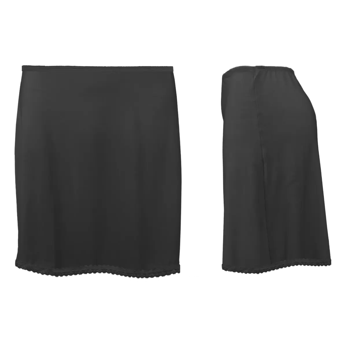 Gaubert Onderrok 49-54CM - Gladde Jupon - Wit - Zwart - Huidskleur