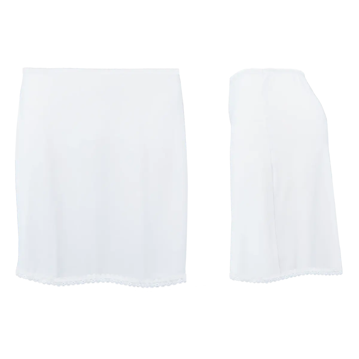 Gaubert Onderrok 49-54CM - Gladde Jupon - Wit - Zwart - Huidskleur