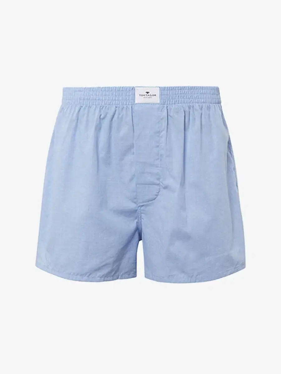 Tom Tailor 2-pak - wijde boxershorts - Dakota - 100% katoenen lichtblauwe losse heren boxershorts