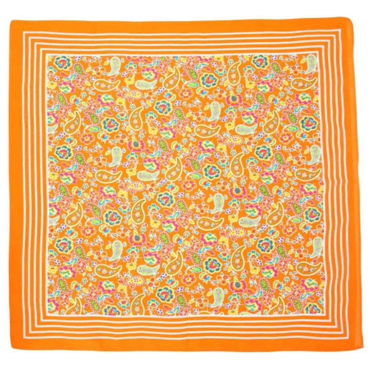 Boeren zakdoek Paisley Oranje 55 x 55 cm - Katoenen boerenzakdoek