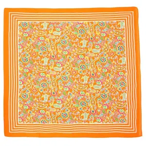 Boeren zakdoek Paisley Oranje  55 x 55 cm - Katoenen boerenzakdoek Boeren zakdoek Paisley Oranje  55 x 55 cm - Katoenen boerenzakdoek