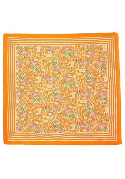 Boeren zakdoek Paisley Oranje 55 x 55 cm Boeren zakdoek Paisley Oranje 55 x 55 cm
