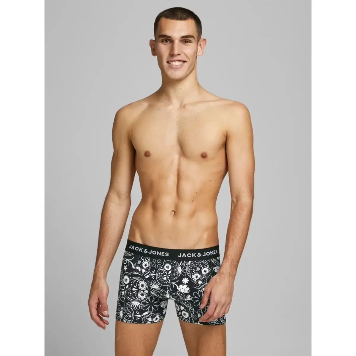 Jack & Jones 3-Pack heren boxershort - Skull Black - Maat S/Black Jack & Jones 3-Pack heren boxershort - Skull Black - Maat S/Black