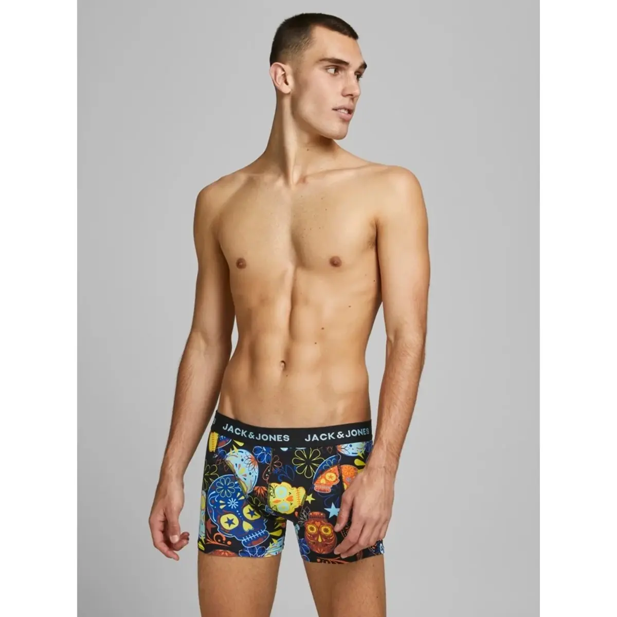Jack & Jones 3-Pack heren boxershort - Skull Black - Maat S/Black Jack & Jones 3-Pack heren boxershort - Skull Black - Maat S/Black