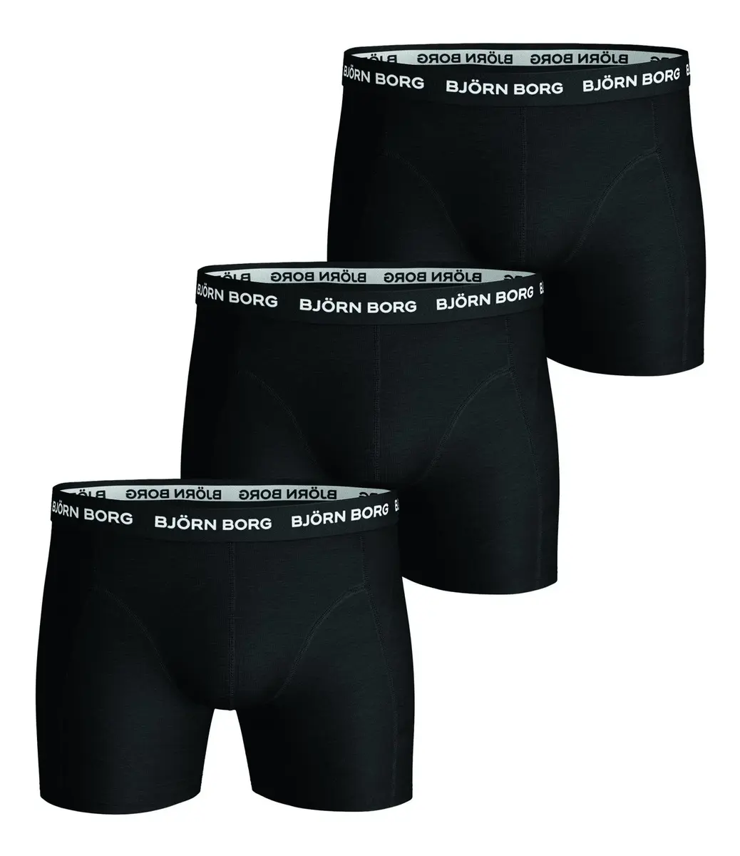 Bjorn Borg onderbroeken heren 3-pack - Boxershorts zwart - Core mannen boxers katoen Bjorn Borg onderbroeken heren 3-pack - Boxershorts zwart - Core mannen boxers katoen