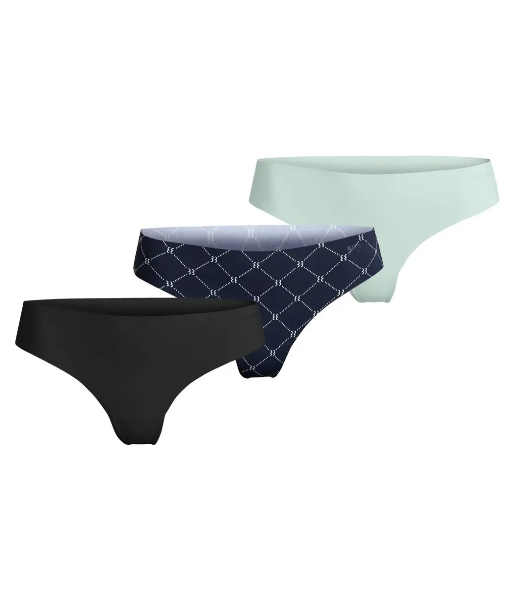 Bjorn borg 3-pack dames strings - Tennis Net - Naadloze dames strings - Microfiber