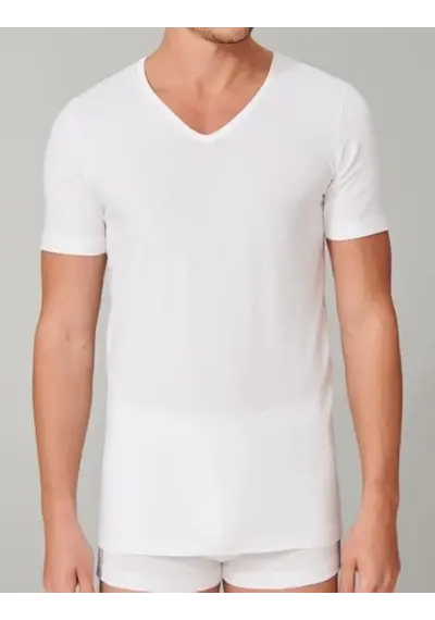 Schiesser 2-Pack T-Shirts heren V-hals - 95/5  - Biologisch katoen Schiesser 2-Pack T-Shirts heren V-hals - 95/5  - Biologisch katoen