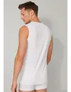 Schiesser 2-Pack mouwloos shirt  - 95/5  - Biologisch katoen - Witte mouwloze shirts zonder mouwen met ronde hals