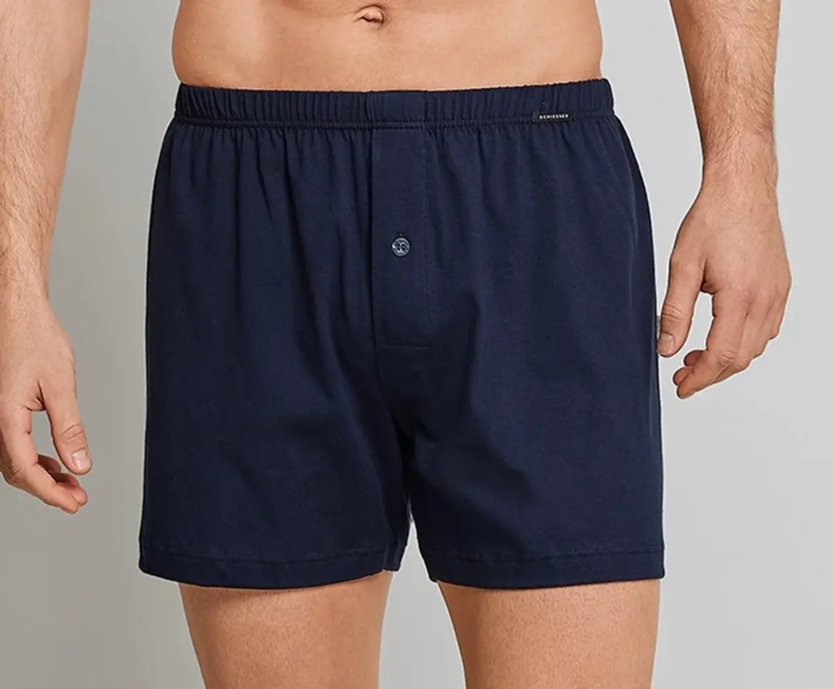 Schiesser 2-Pack heren wijde boxershort - Selected - 100% katoenen losse boxershort met sluiting