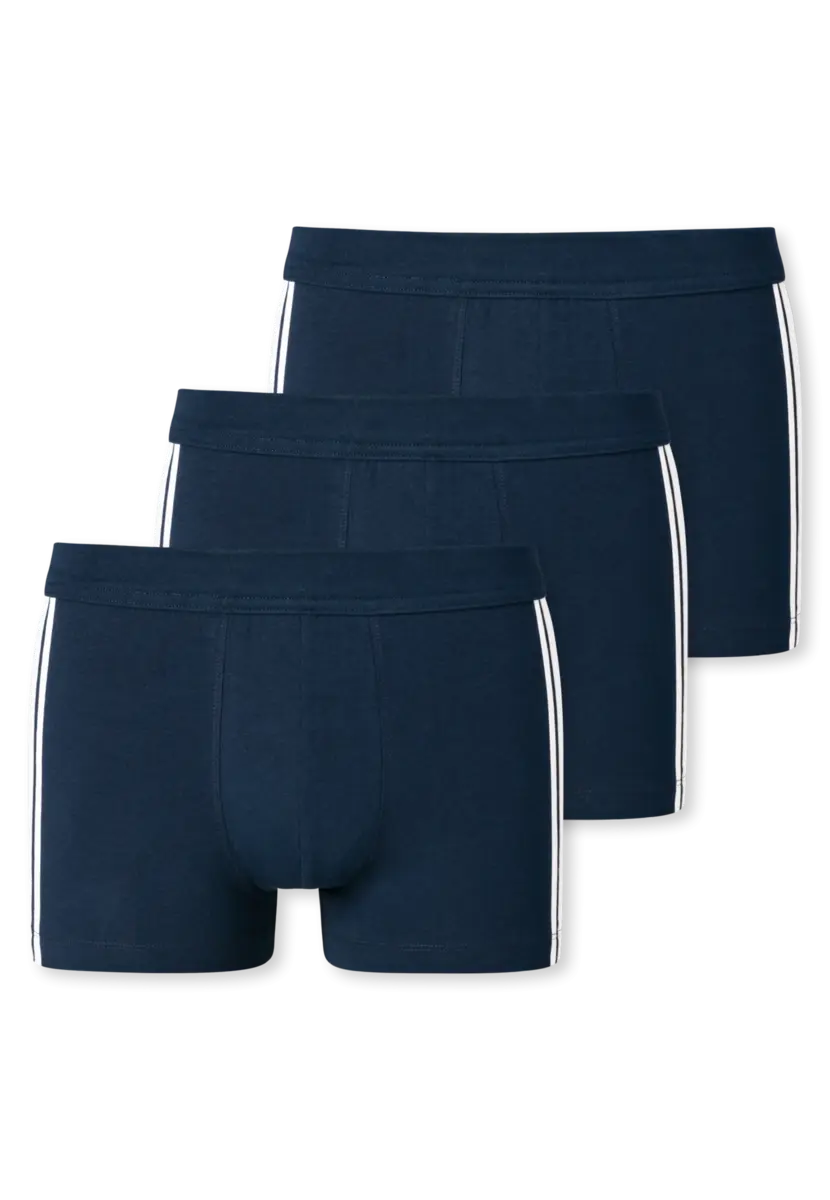 Schiesser 3-pack heren boxershort 95/5 - Stripe - Gestreept heren ondergoed - Blauw - Zwart - Combi Schiesser 3-pack heren boxershort 95/5 - Stripe - Gestreept heren ondergoed - Blauw - Zwart - Combi
