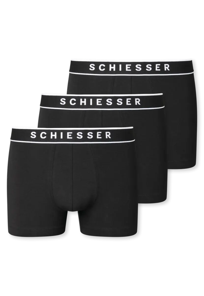 Schiesser 3-pack heren boxershorts 95/5 - Katoen - Mannen ondergoed Biologisch katoen - Elastische band - Duurzaam