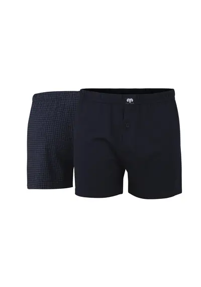 Ceceba 2-pak wijde heren boxershorts - Fox packet 2260 - Blau mittel