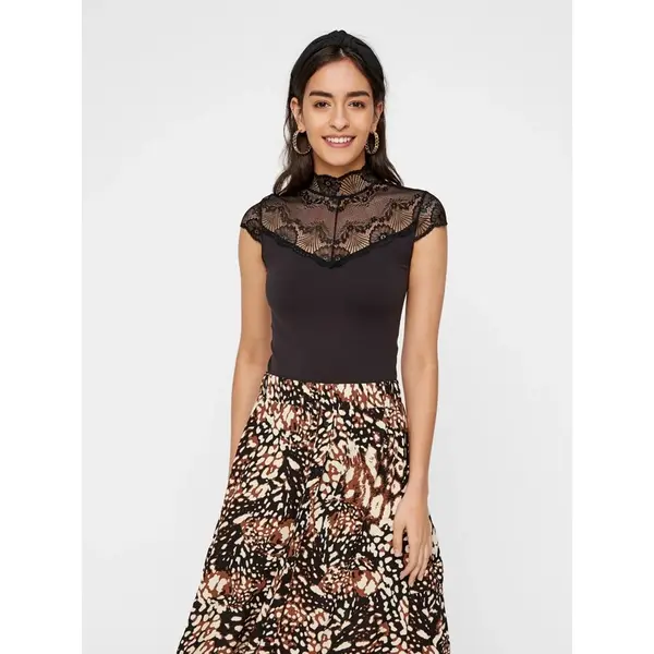 Pieces kanten body - Naya Bodystocking - Mouwloze microfiber kanten lingerie body Pieces kanten body - Naya Bodystocking - Mouwloze microfiber kanten lingerie body