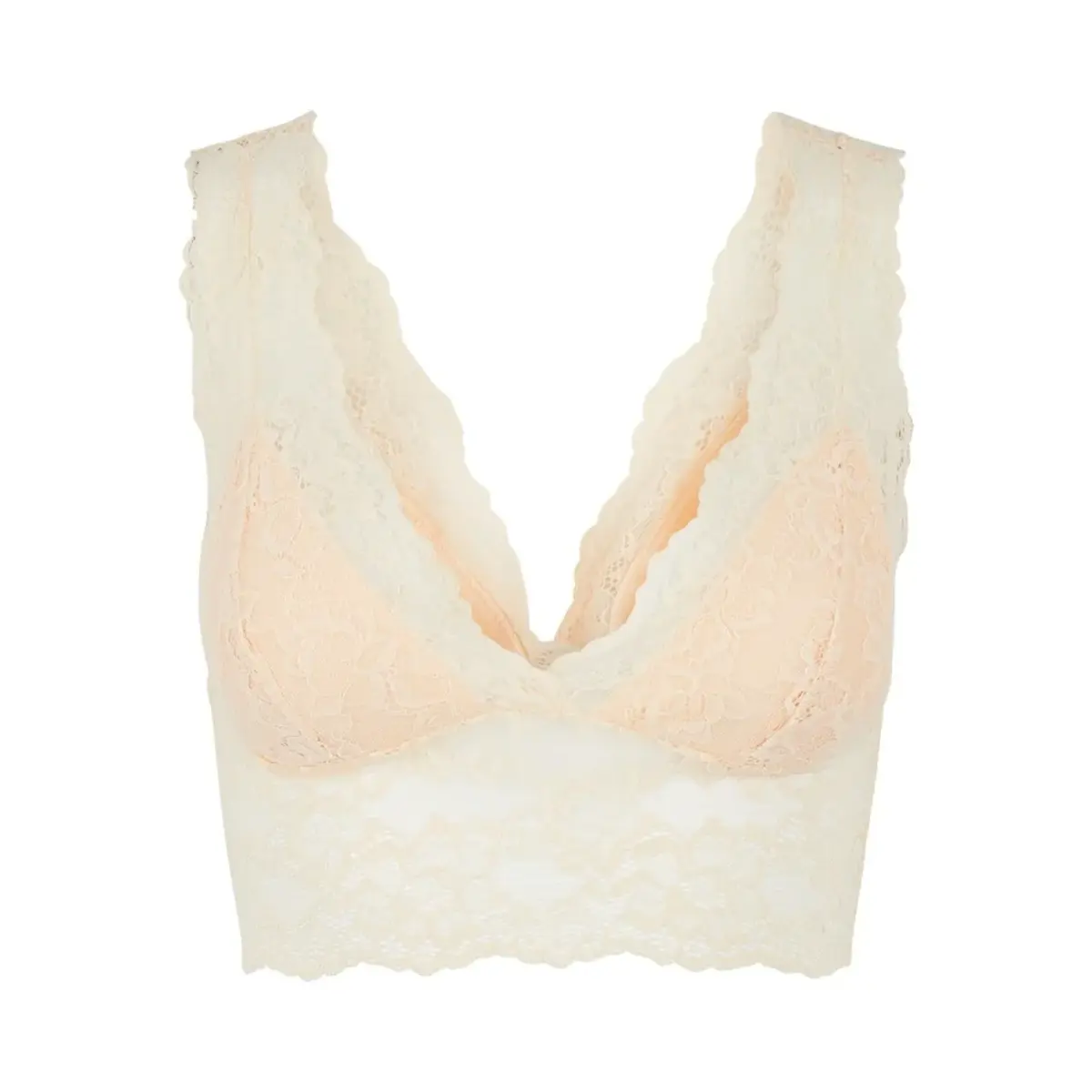 Pieces Bralette kant - Lace Bra Top - Zwarte dames kanten bh top - Pieces Bralette kant - Lace Bra Top - Zwarte dames kanten bh top -