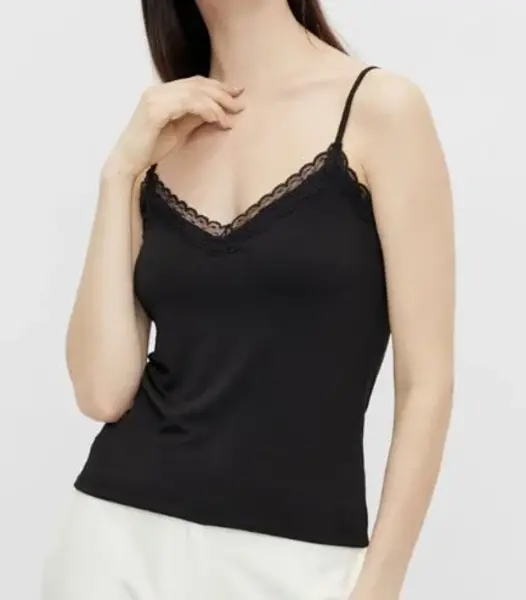 Pieces dames hemd kant - Lace singlet kate - Kanten dames onderhemd - Microfiber singlet Pieces dames hemd kant - Lace singlet kate - Kanten dames onderhemd - Microfiber singlet