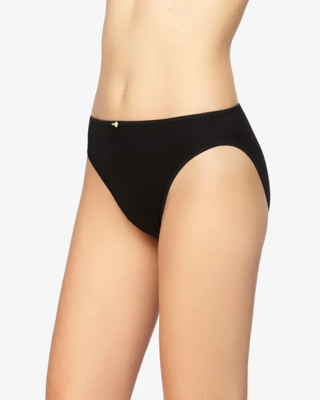 Avet 3367 dames bikini slip - Elastisch katoen dames onderbroek- Mini slip wit en zwart
