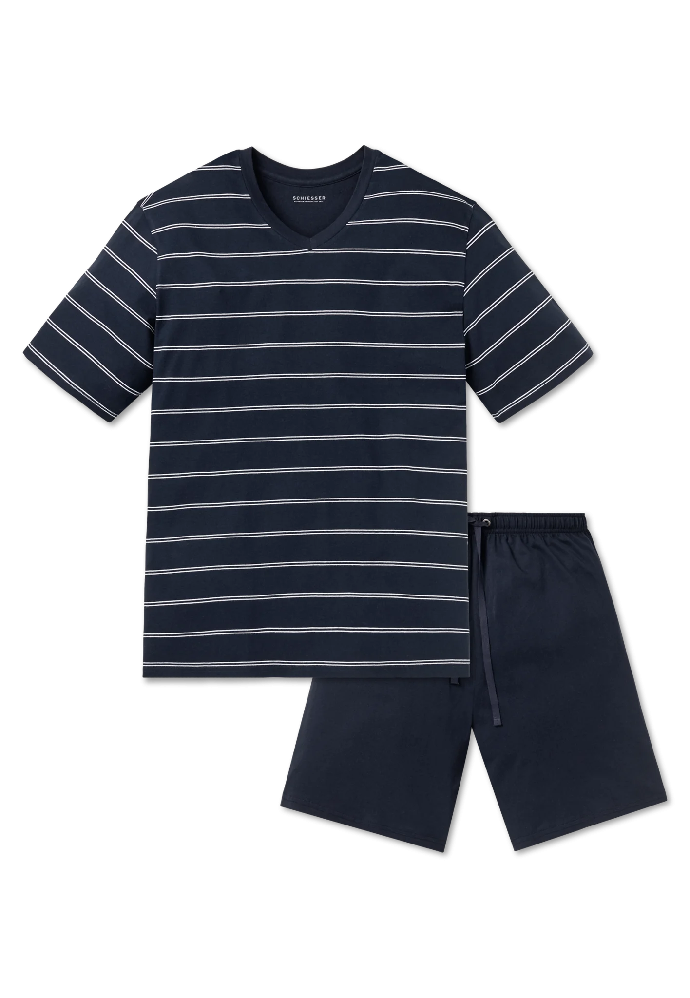 Schiesser heren shortama - Blue Stripe