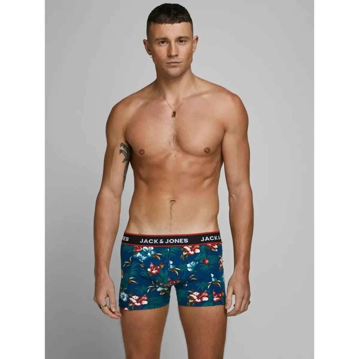 Jack & Jones 3-Pack heren boxershort  - Flower - Katoenen heren onderbroek bloem print