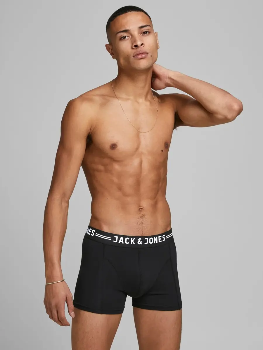Jack & Jones 3-Pack heren boxershorts - Black waistband - Katoenen heren ondergoed grote maten Jack & Jones 3-Pack heren boxershorts - Black waistband - Katoenen heren ondergoed grote maten