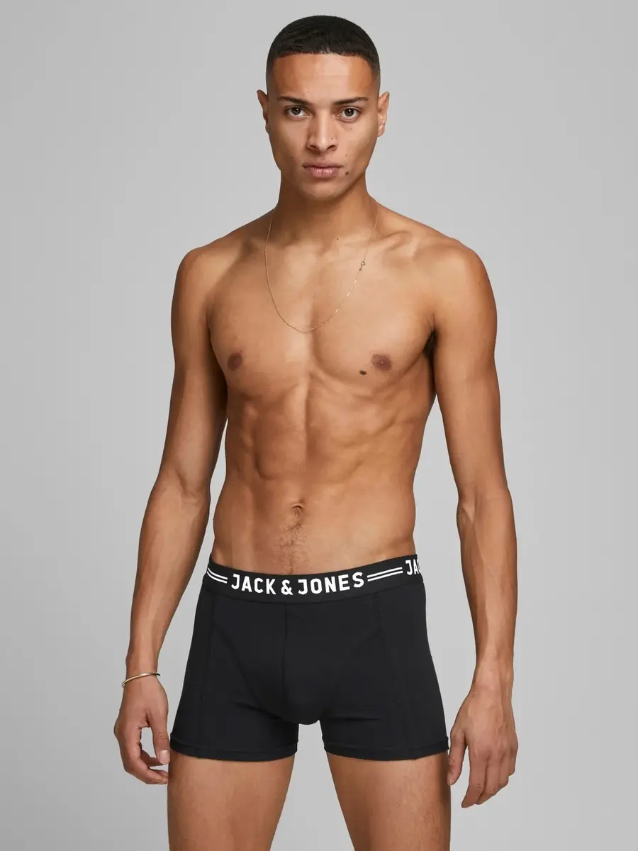 Jack & Jones 3-Pack heren boxershorts - Black waistband - Katoenen heren ondergoed grote maten Jack & Jones 3-Pack heren boxershorts - Black waistband - Katoenen heren ondergoed grote maten