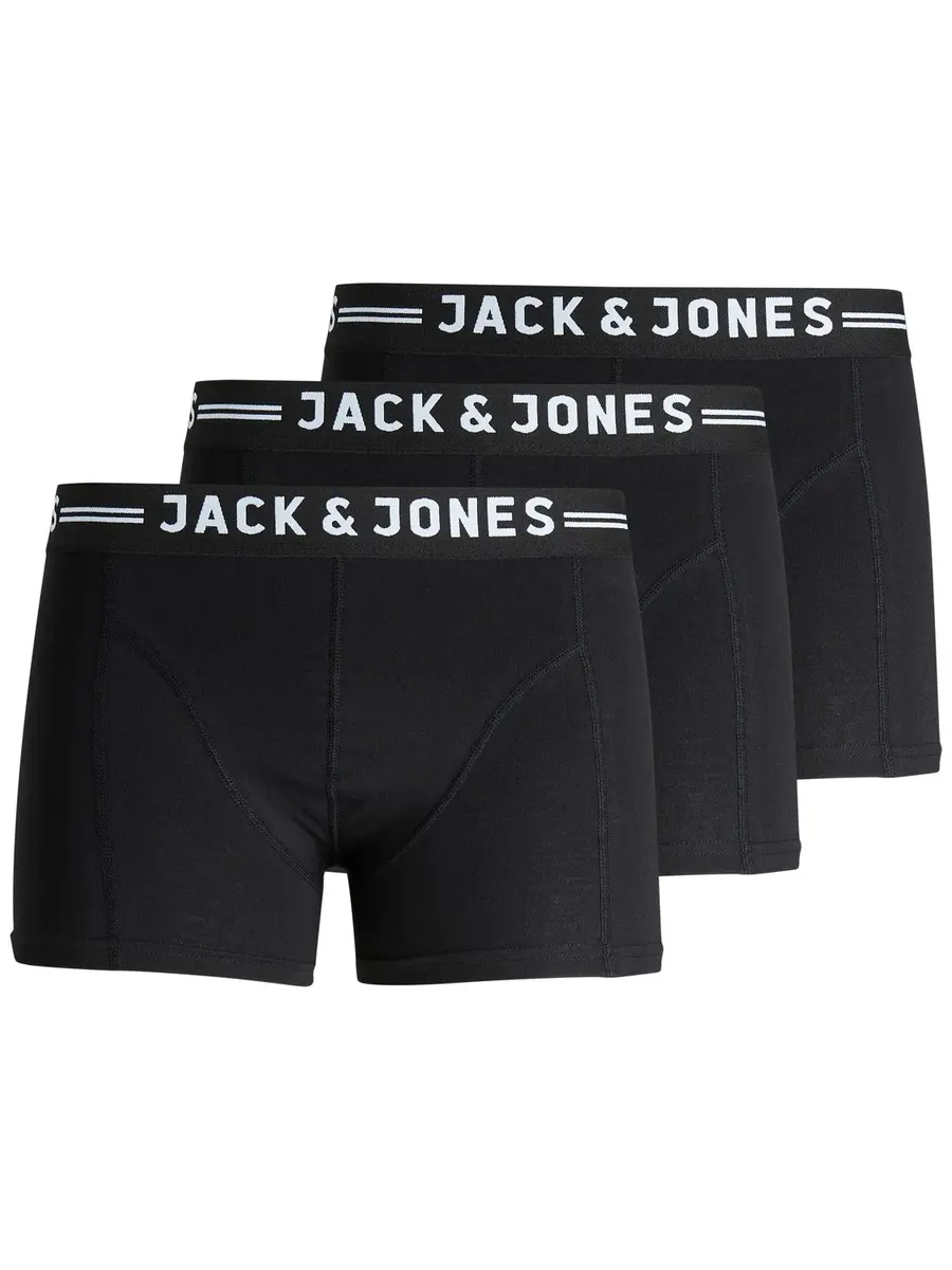 Jack & Jones 3-Pack heren boxershorts - Black waistband - Katoenen heren ondergoed grote maten Jack & Jones 3-Pack heren boxershorts - Black waistband - Katoenen heren ondergoed grote maten