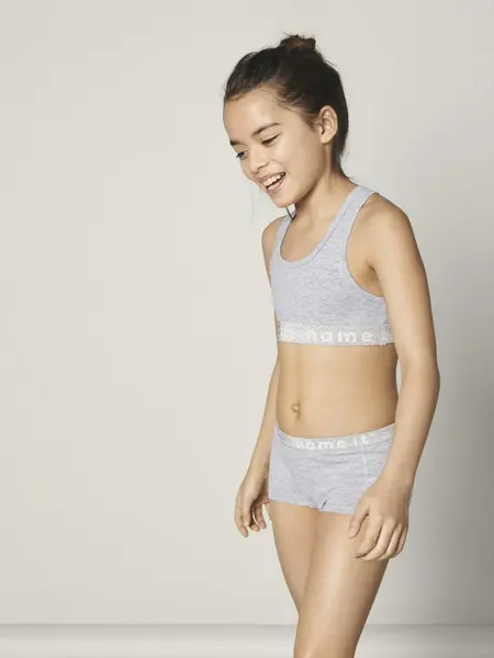 Name it 2-pak meisjes Topje - Zwart Solid - Meisjes katoenen bralette - BH Top Name it 2-pak meisjes Topje - Zwart Solid - Meisjes katoenen bralette - BH Top