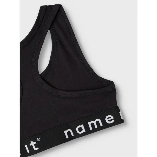 Name it 2-pak meisjes Topje - Zwart Solid - Meisjes katoenen bralette - BH Top Name it 2-pak meisjes Topje - Zwart Solid - Meisjes katoenen bralette - BH Top