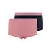 Name it 2-pak meisjes hipster - Organic - Kinder dames onderbroek katoen - Boxershort - Roze/Zwart