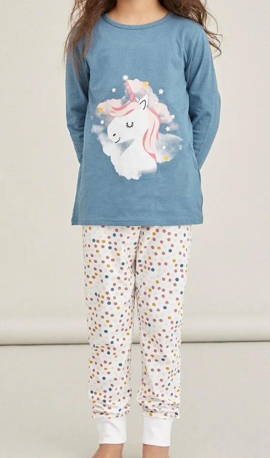 Name it meisjes pyjama - Unicorn - Meisjes nachtkleding katoen