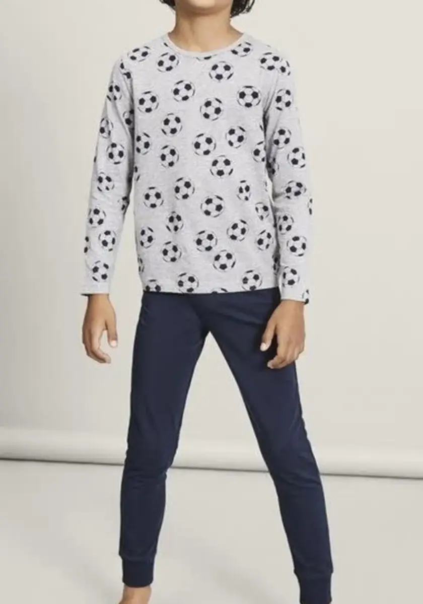 Name it jongens pyjama - Voetbal - Kinder nachtkleding katoen