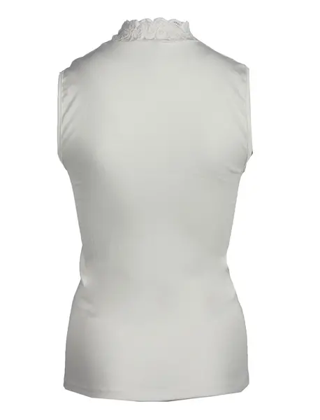 Nina von C dames Kanten Top - Blazershirt - Met Hoge hals - Dames kanten mouwloos ondershirt zonder mouwen