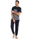 Pastunette heren pyjama shirt Korte mouw Jake - NOS -blauw